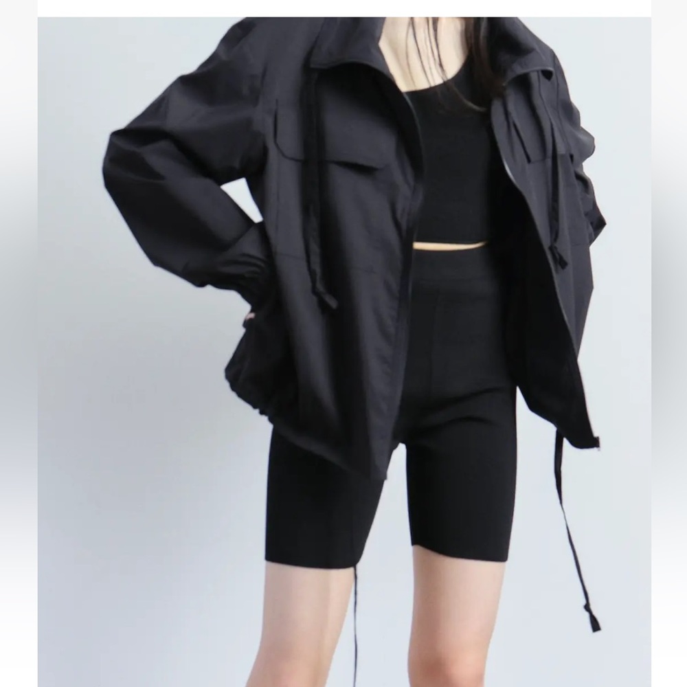 NWT Mijeong Park Black Biker Shorts Size XS